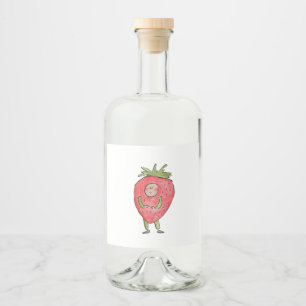 Jordgubbe Spritflaskor Etikett