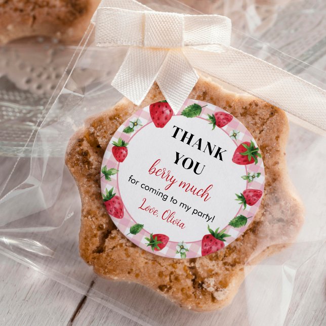 Jordgubbe Sticker Etiketter Birthday Berry Sweet (Skapare uppladdad)