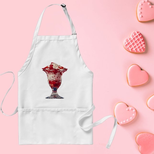 Jordgubbe Sundae Förkläde (Strawberry Sundae Adult Apron)