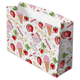 Jordgubbe Sundae Mönster Gift Bag