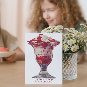 Jordgubbe Sundae Sweet Indulge Birthday Kort