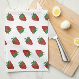 Jordgubbe Sweet Valentine Fruit Mönster Kökshandduk