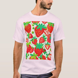 Jordgubbe Swirl Mönster T Shirt