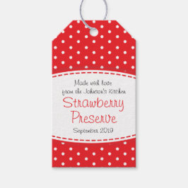 Jordgubbe sylt eller konservera röd märkre presentetikett