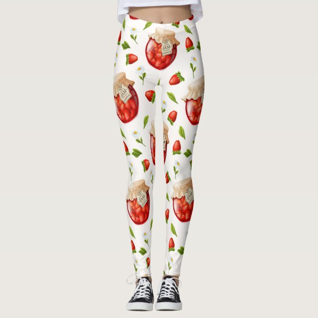 Jordgubbe Sylt Leggings (Framsida)