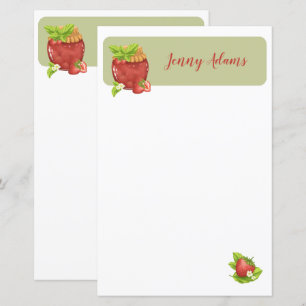 Jordgubbe Sylt Personlig Stationary