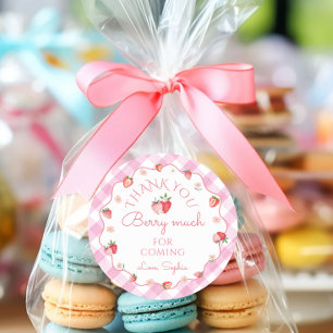 Jordgubbe Tack Berry Mycket för att komma Runt Klistermärke