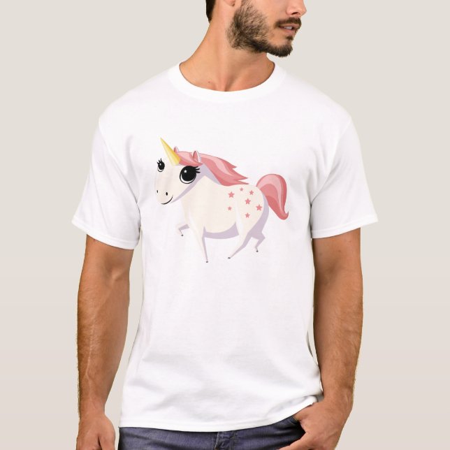 Jordgubbe unicornen t-shirt (Framsida)