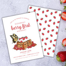 Jordgubbe Waffles Brunch | Berry First Birthday