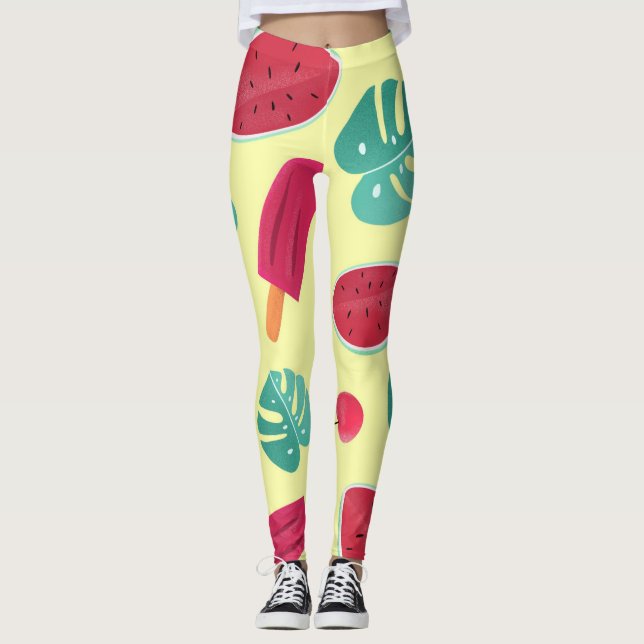 Jordgubbe Watermelon Leggings (Framsida)