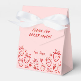 Jordgubbe Whimsical Coquette Girls Birthday Presentaskar