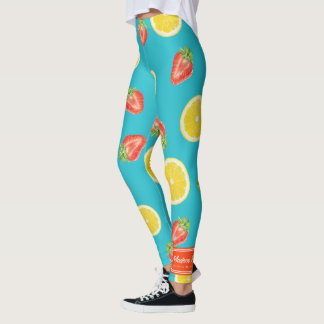 Jordgubbecitrondamasker Leggings