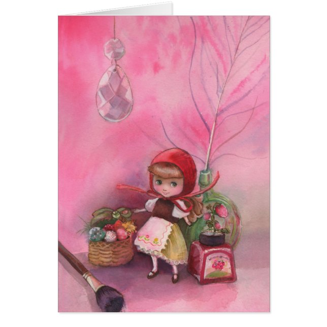 Jordgubbeeftermiddag Hälsningskort (Framsidan)