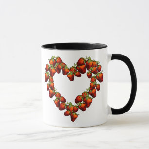 Jordgubbehjärta Mugg