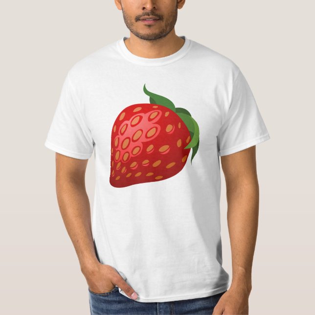 Jordgubbeillustration Tee Shirt (Framsida)