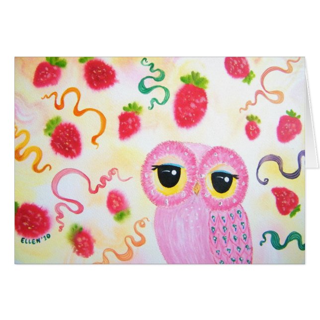 Jordgubbejordgubbe Hälsningskort (Framsidan Horizontal)