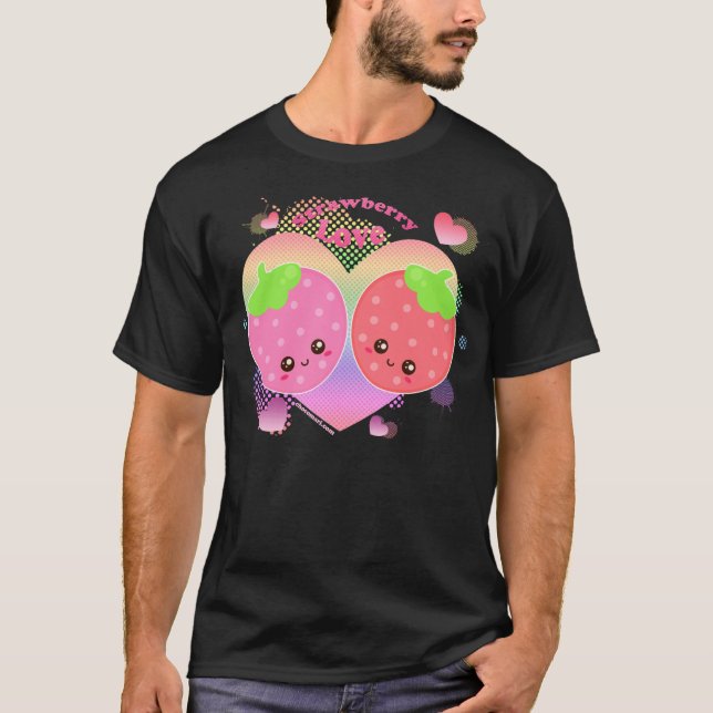 Jordgubbekärlek Tee Shirt (Framsida)