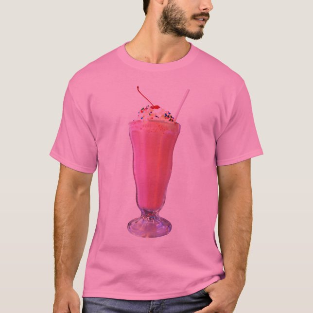 JordgubbeMilkshake Tee Shirt (Framsida)