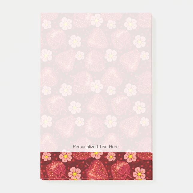 Jordgubbemönster 2 2 post-it block (Framsida)