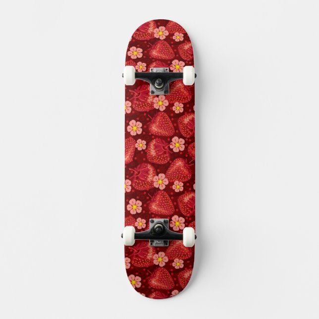 Jordgubbemönster 2 2 skateboard bräda 19,5 cm (Framsida)