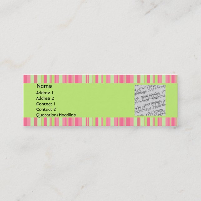 Jordgubben & kiwien profilerar kortet mini visitkort (Framsida)