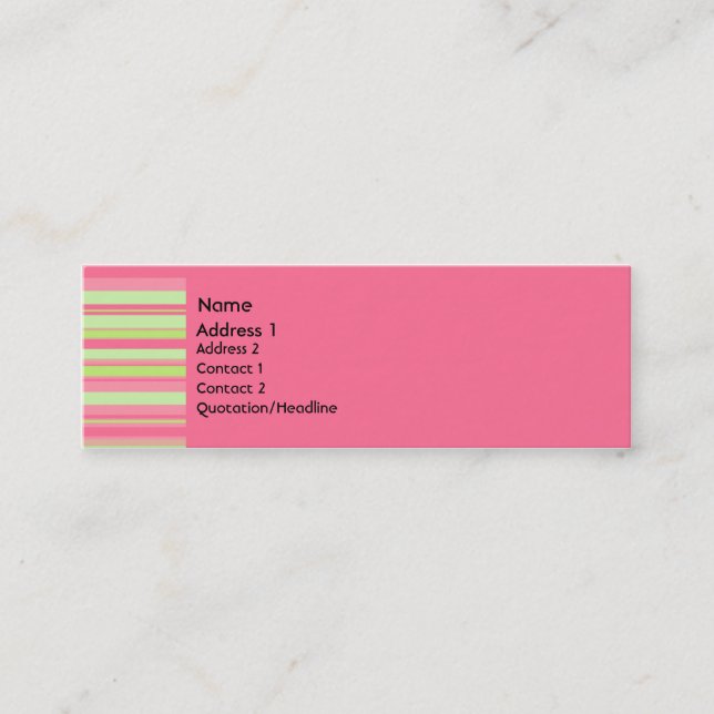 Jordgubben & kiwien profilerar kortet mini visitkort (Framsida)