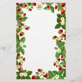 Jordgubben planterar blom- brevpapper