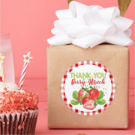 Jordgubbens årstidstema Play Tack Runt Klistermärke