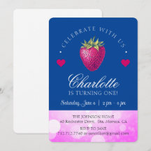 Jordgubbens Födelsedagsfest Flickors Rosa och Mörk