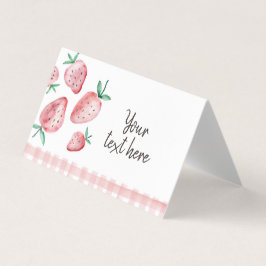 Jordgubbens livsmedelsmärke Tält Berry Sweet Birth Visitkort