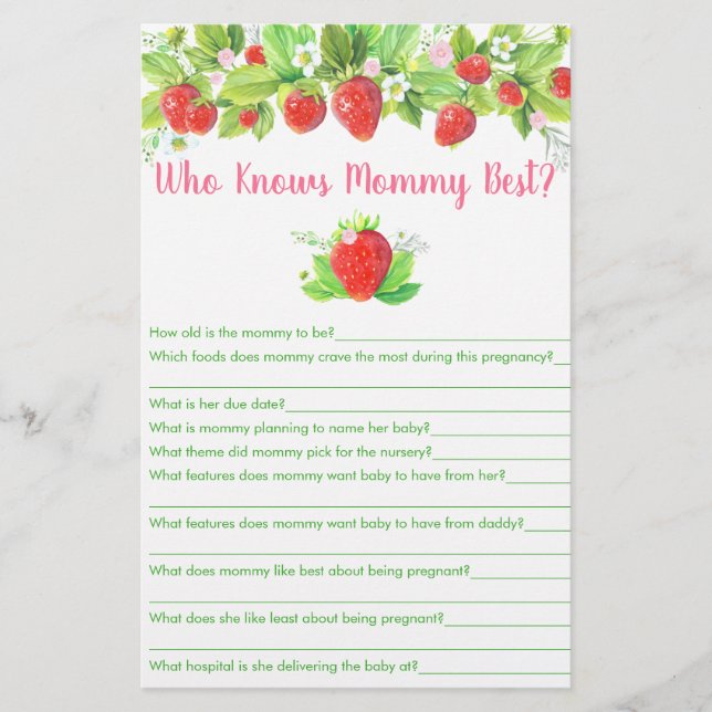 Jordgubbens Rosa Blommigt som känner Mammans bästa (Framsida)