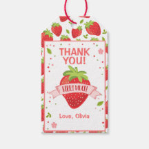 Jordgubbens Rosa Flickans födelsedag Tack för 