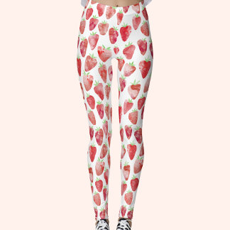 Jordgubbens vattenfärg leggings