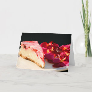 Jordgubbeostkaka och Orchidshälsningkort Kort