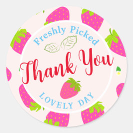 Jordgubberry Beige Runt Klistermärke