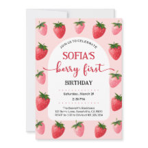 Jordgubberry Berry Första födelsedag