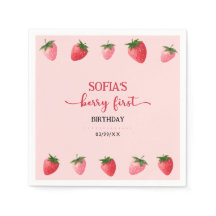 Jordgubberry Berry Första födelsedag