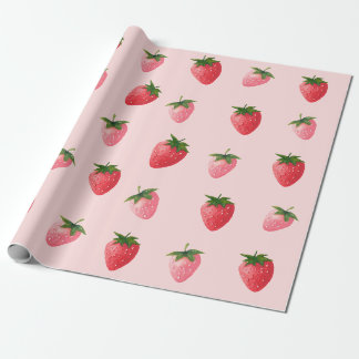 Jordgubberry Berry Första födelsedag Presentpapper