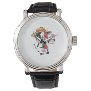 Jordgubberry Cow Kawaii Anime Strawberry Mjölk _7 Armbandsur