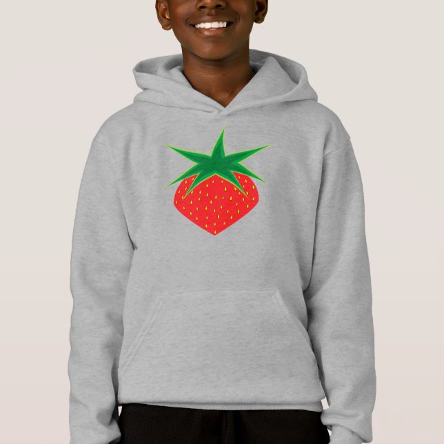 Jordgubberry Kids Unisex Pullover Hoodie T Shirt (Framsida)