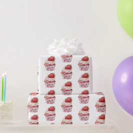 Jordgubberry Muffin Cake Ladybugs Birthday Presentpapper