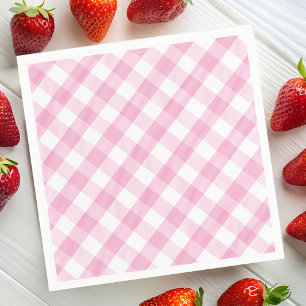 Jordgubberry Party Gingham Pappersservett