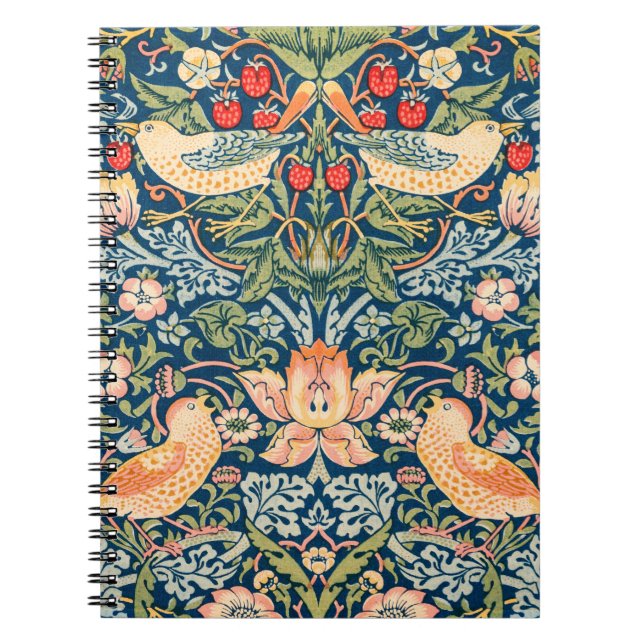 Jordgubberry Thief Artistic William Morris Noteboo Anteckningsbok (Framsidan)