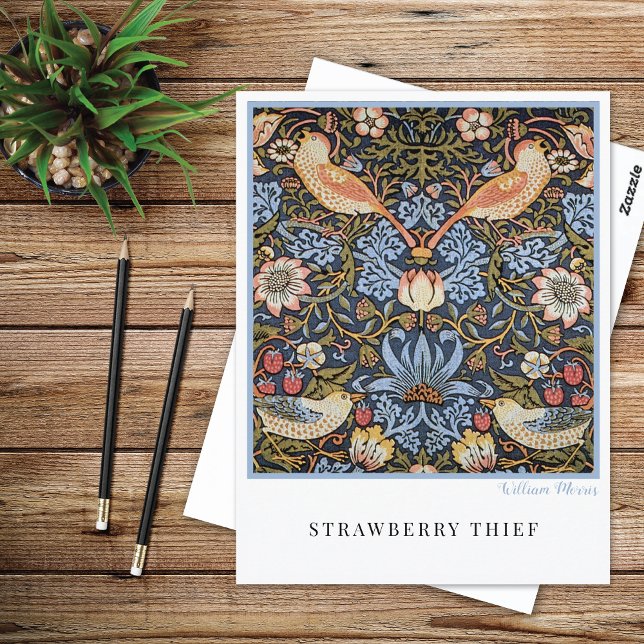 Jordgubberry Thief Textile Design William Morris Vykort (Skapare uppladdad)