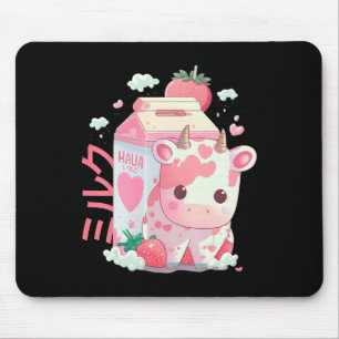 JordgubbMjölk Milkshake Ko Kartong Söt Kawaii J Musmatta