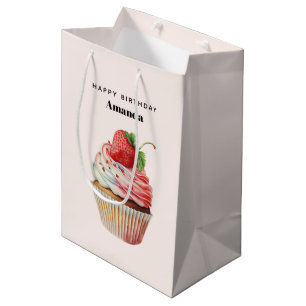 Jordgubbs Cupcake Söt Efterrätt Födelsedag