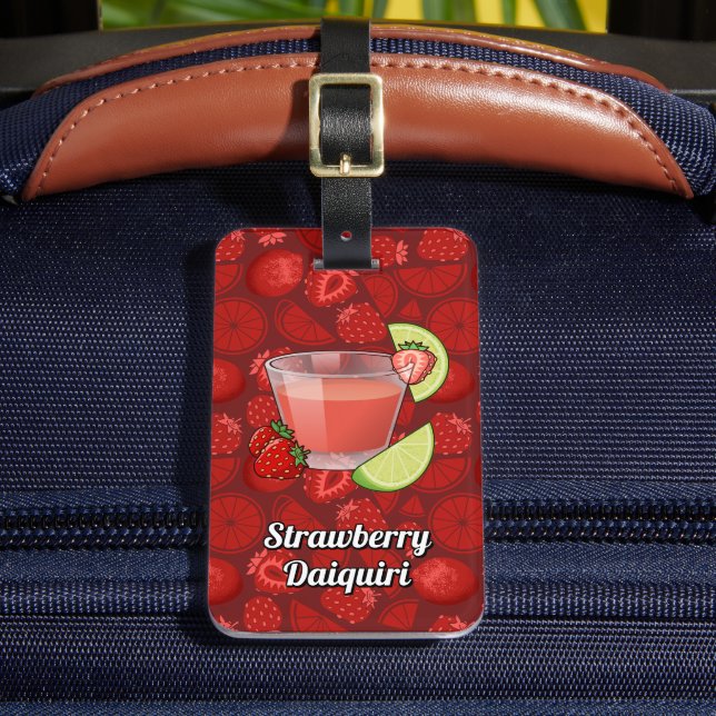 Jordgubbs Daiquiri Bagagelapp (Framsida Insitu 2)