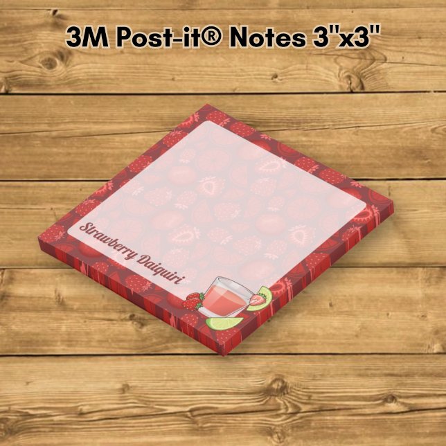 Jordgubbs Daiquiri Post-it-lappar Post-it Block (Skapare uppladdad)
