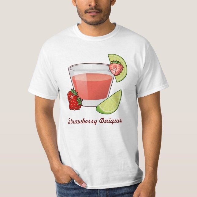 Jordgubbs Daiquiri T-Shirt (Framsida)