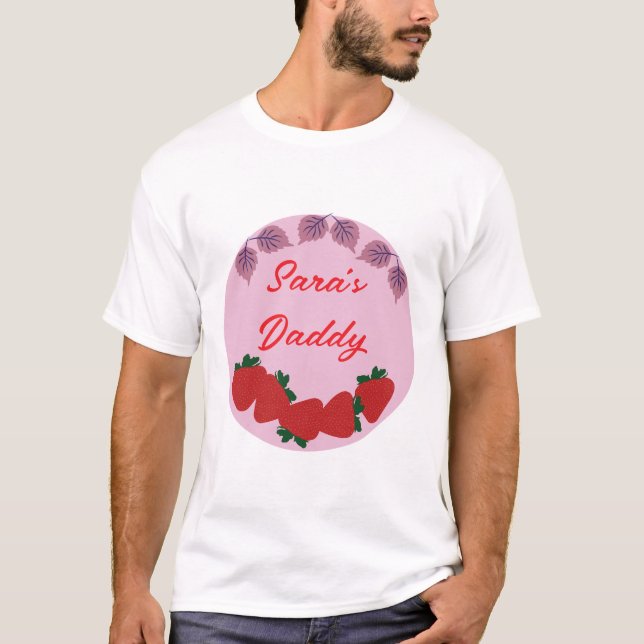 Jordgubbs födelsedagsfest  t shirt (Framsida)
